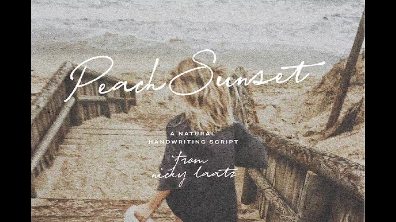 Peach Sunset Script | Chic Handwritten Script with Natural Look & Feel