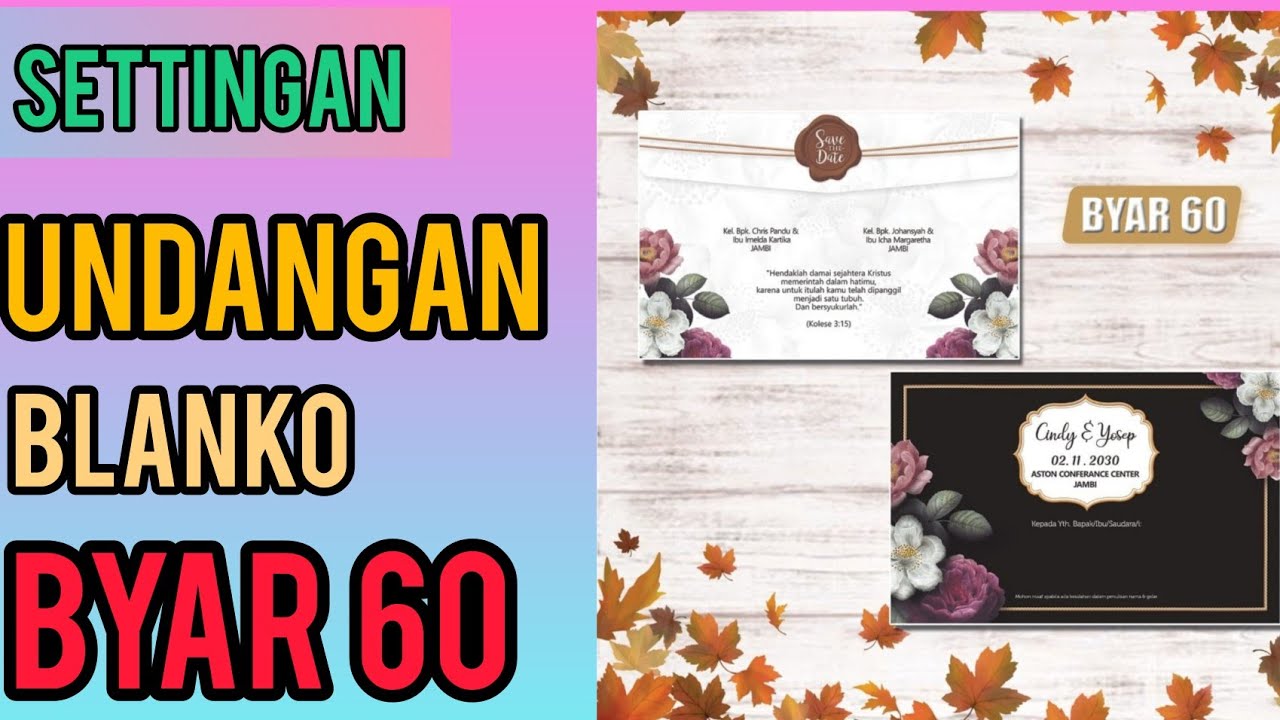SETTINGAN UNDANGAN BLANKO BYAR 60/ COREL X7