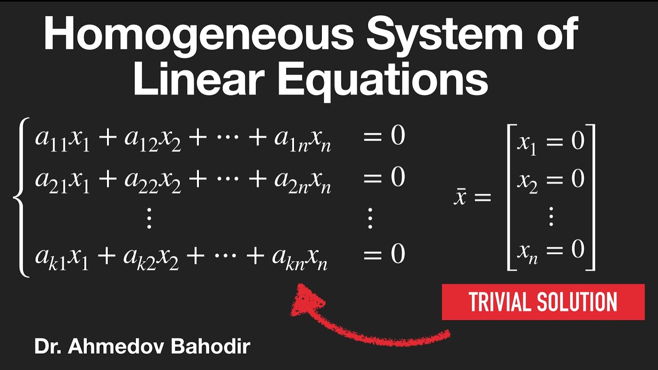 Homogeneous system of linear equation