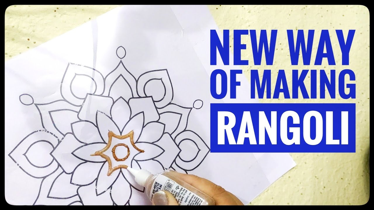 New way of making Rangoli in 2020 | Diwali Decoration | Rangoli with Glass colors | OHP Rangoli