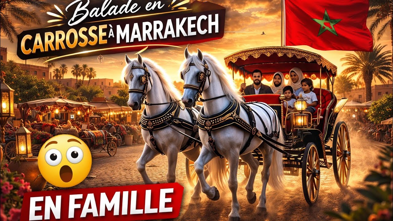 On découvre Marrakech en Carrosse avec les enfants ! 🐎🇲🇦 Février 2026