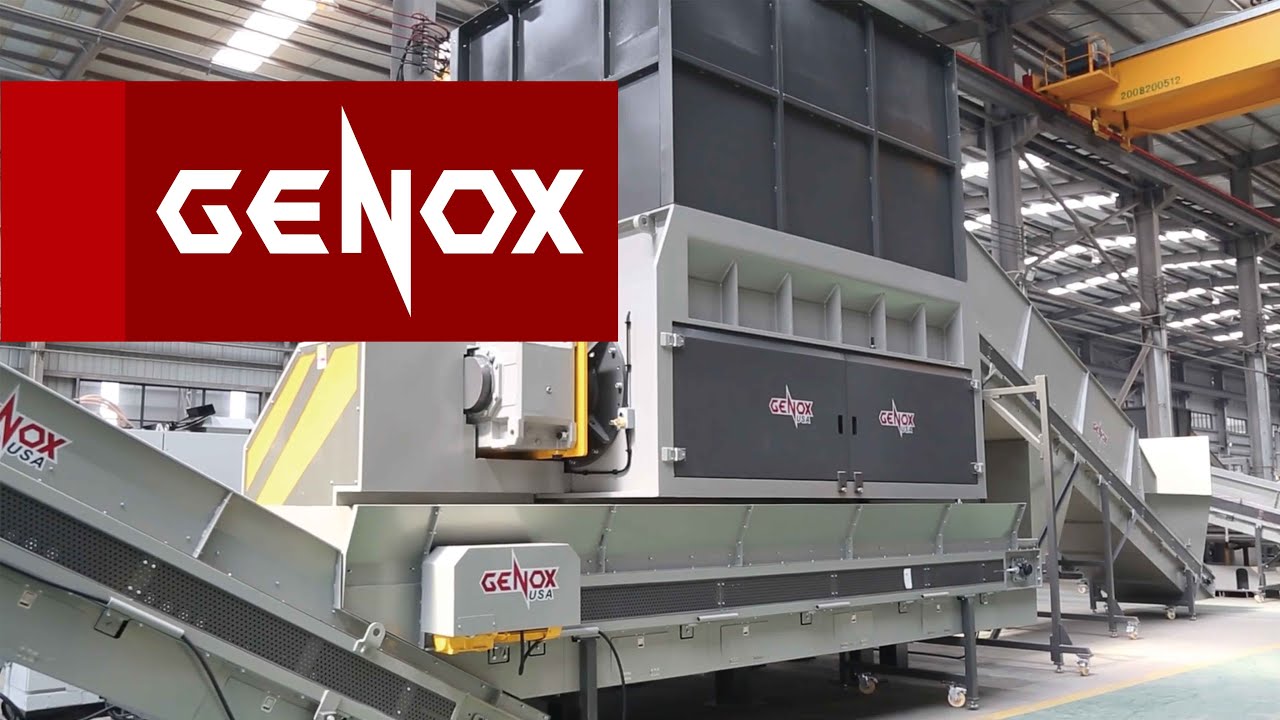 BH3000 Single Shaft Shredder | High-Performance Waste Reduction - Genox Recycling Tech