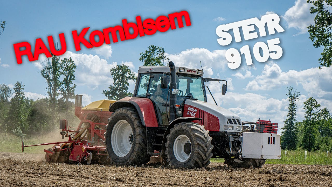 Hirse Aussaat 2020/ Steyr 9105 + RAU Kombisem/ John Deere 6155R