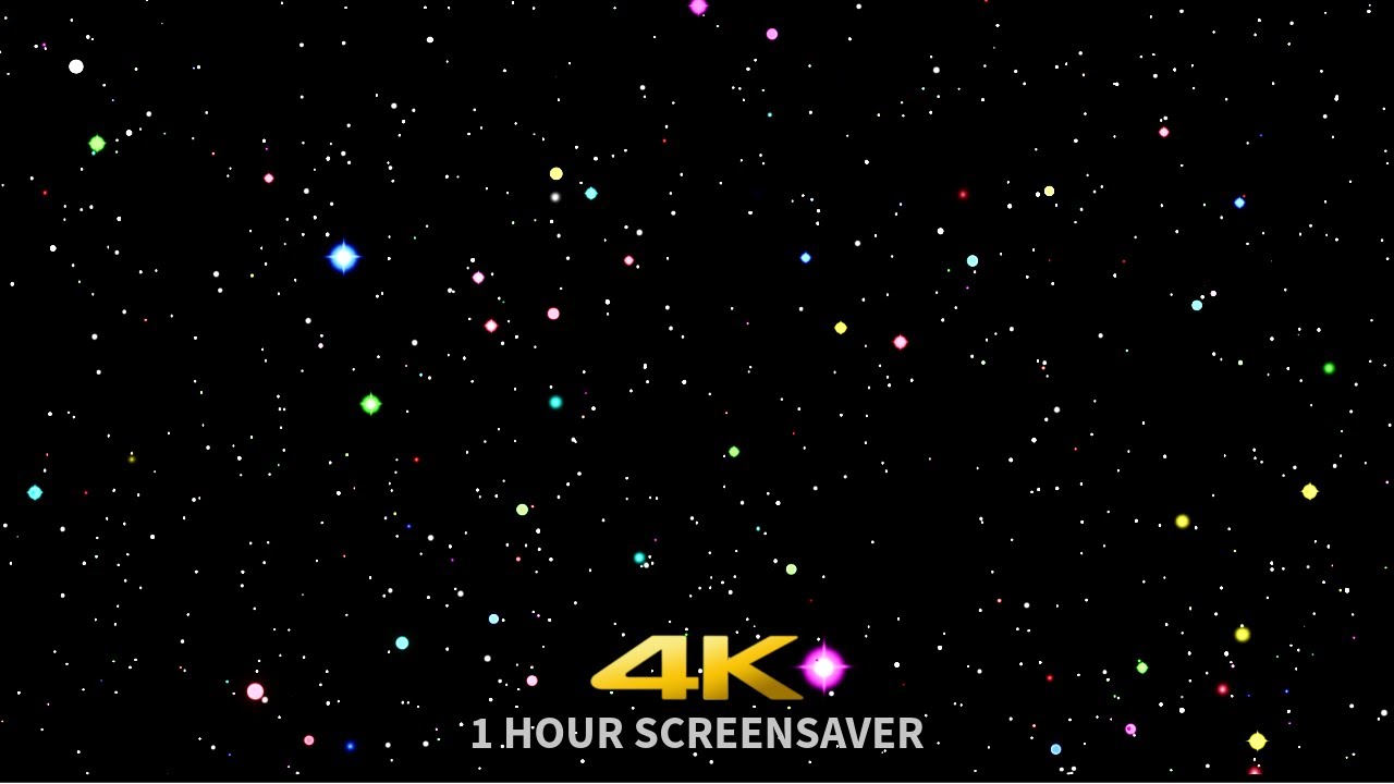 Magical Colorful Stars Raining Down Sparkling 4K VJ Background