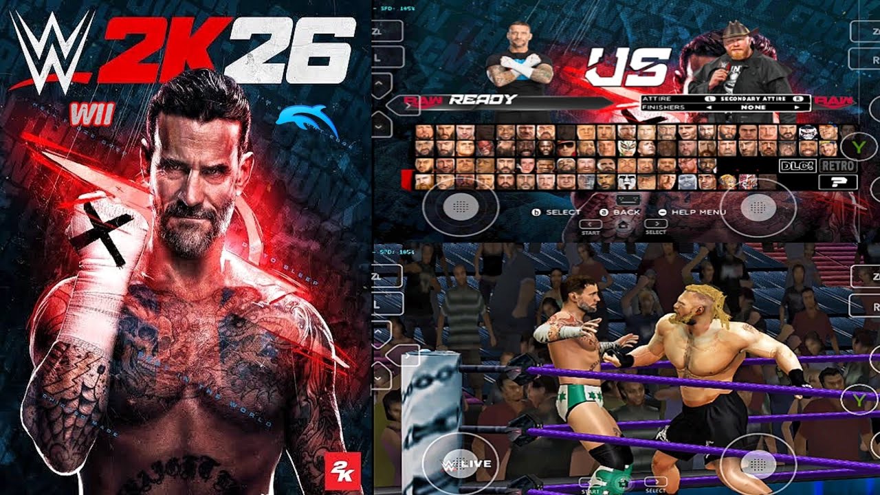 New WWE 2K26 Wii On Dolphin Emulador Android CM Punk (C) Vs. Brock Lesnar For WHC Title Match