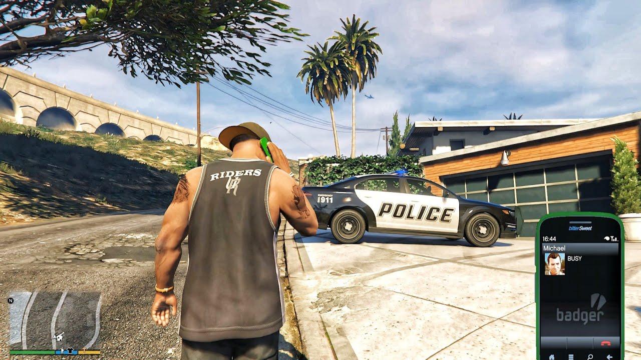 Franklin Stole a Police Car and Tried Calling Michael & Trevor for Help — But No One Answered
