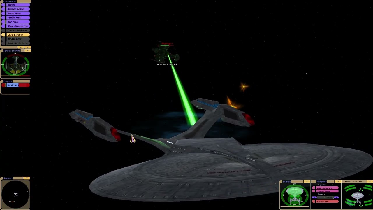 TEST Federation USS William T Riker vs Klingon Negh’Var |KM| Star Trek Bridge Commander