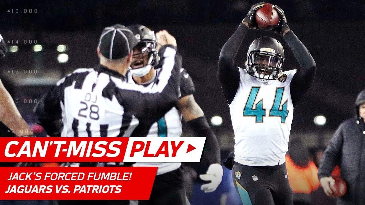 Pats Crazy Trick Play Ends w/ Myles Jack's Forced Fumble! 🦄 | Can't-Miss Play | AFC Championship HLs
