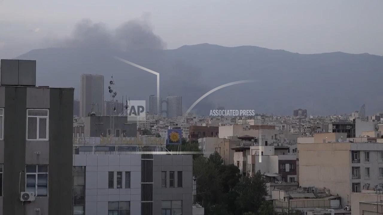 Smoke rising from several sites in Tehran following Israeli strikes