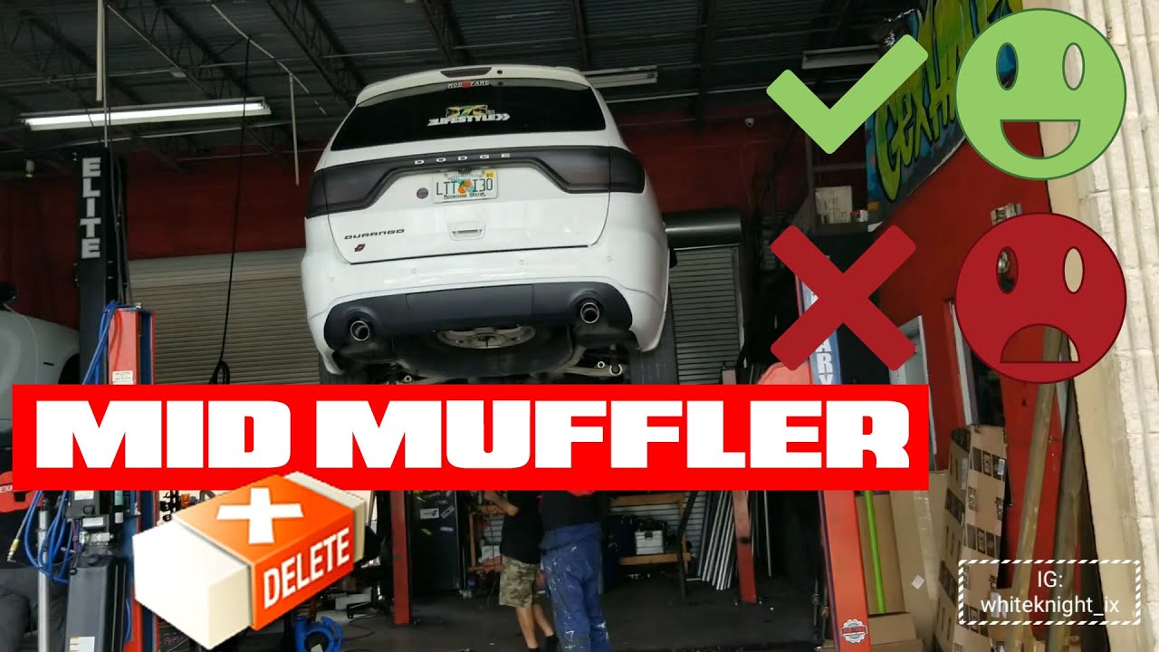 Удаление среднего глушителя V6 Dodge Durango GT 2018 с помощью Xpipe [Дешёвый мод]