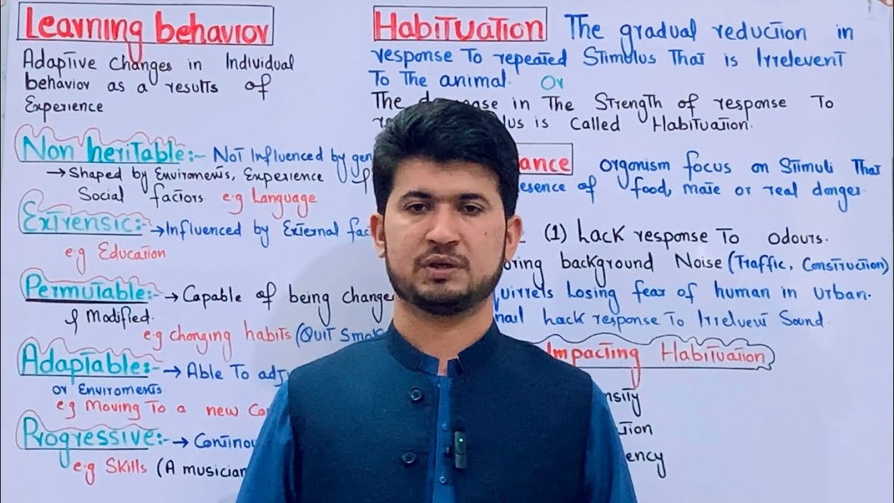 Learning behavior class 12 biology| Habituation class 12 biology
