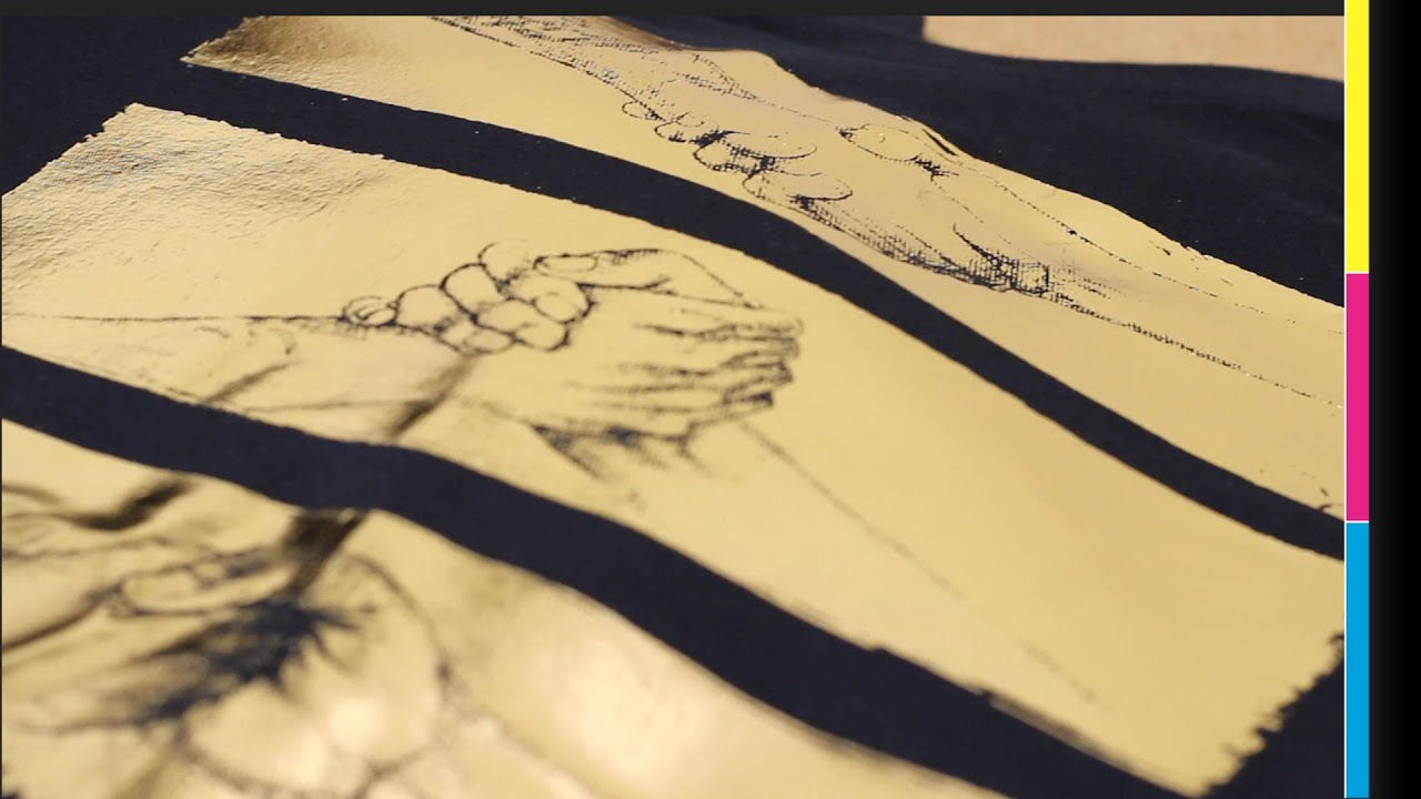 How to Screen Print and Heat Press Gold Foil Step by Step Tutorial