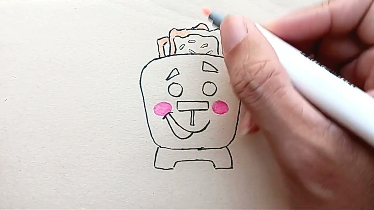 Drawing Funko Pop Milton the Toaster from Pop Tarts ad icon