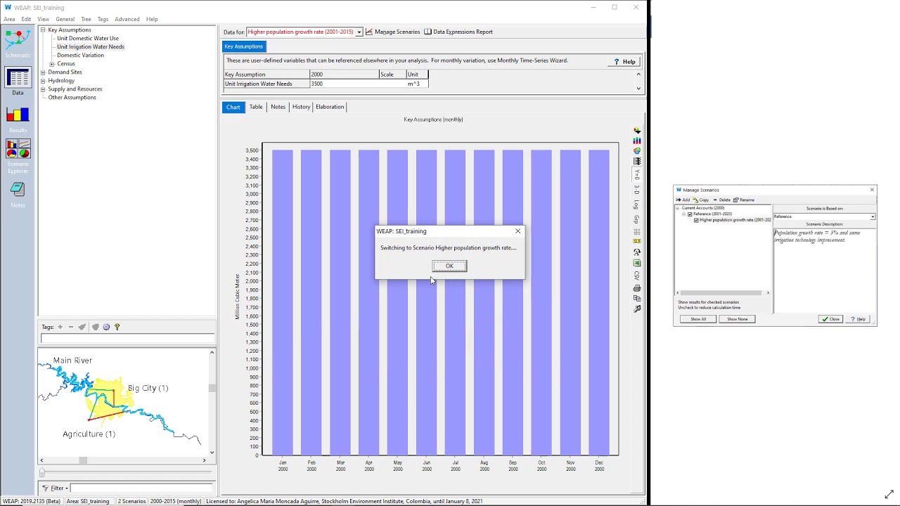 WEAP Tutorial 06.2 - WEAP, Scenarios