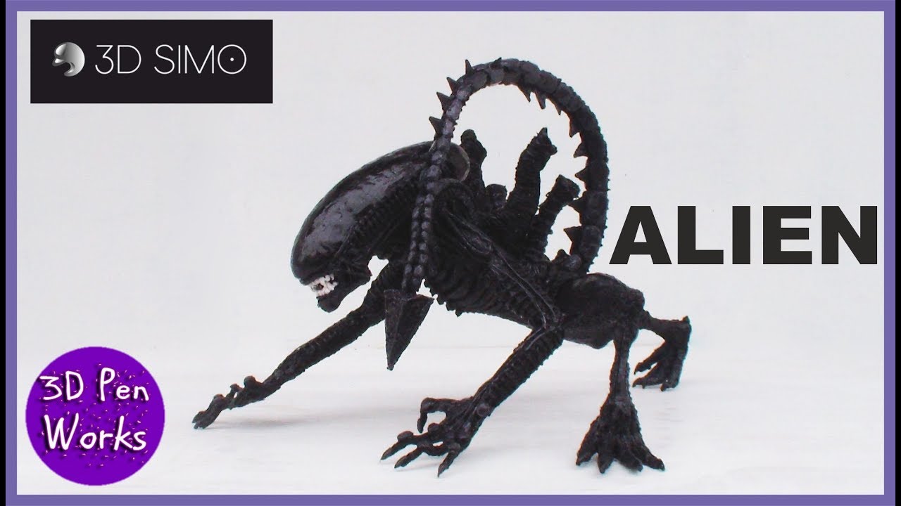 3D pen works - Alien | 40th Anniversary | 3D Simo | 3D Pen Tutorial