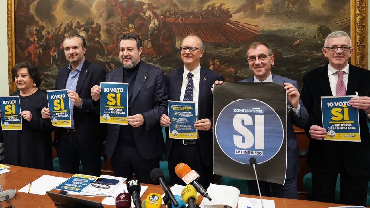 REFERENDUM GIUSTIZIA, SALVINI IN CONFERENZA STAMPA: “IO VOTO SÌ”