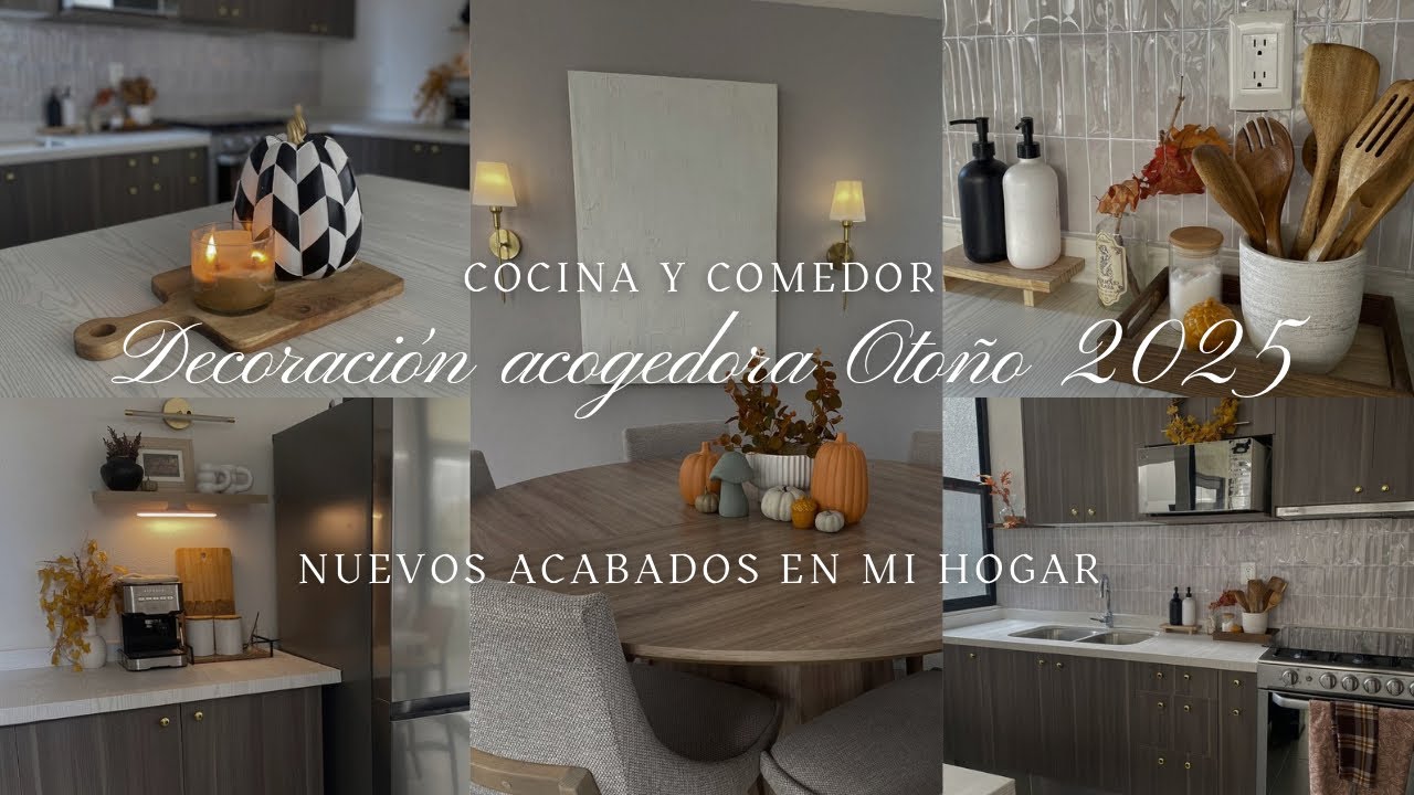 DECORACIÓN DE COCINA Y COMEDOR OTOÑO 2025 🍂🤎🧺NUEVOS ACABADOS EN MI HOGAR OTOÑO ACOGEDOR 🍂