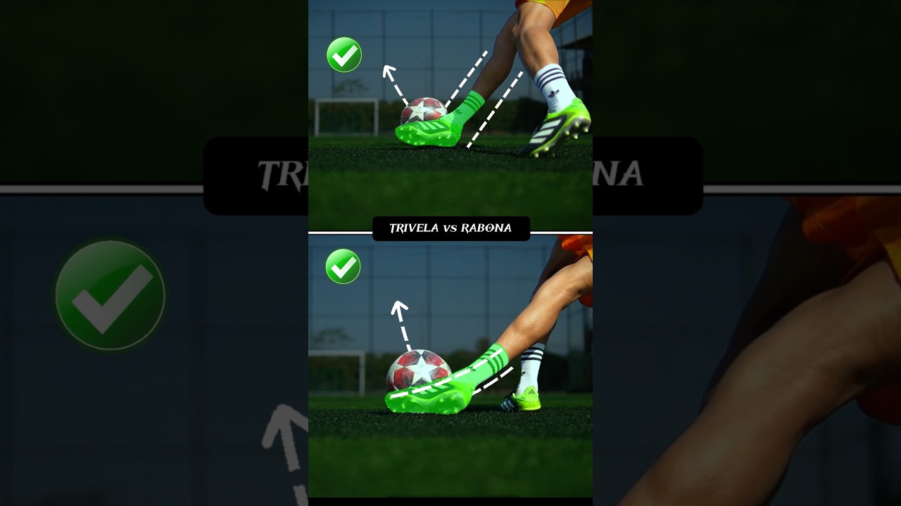 TRIVELA vs RABONA PASSING ⚽️.#football #footballskills #soccer #trivela #rabona #shorts