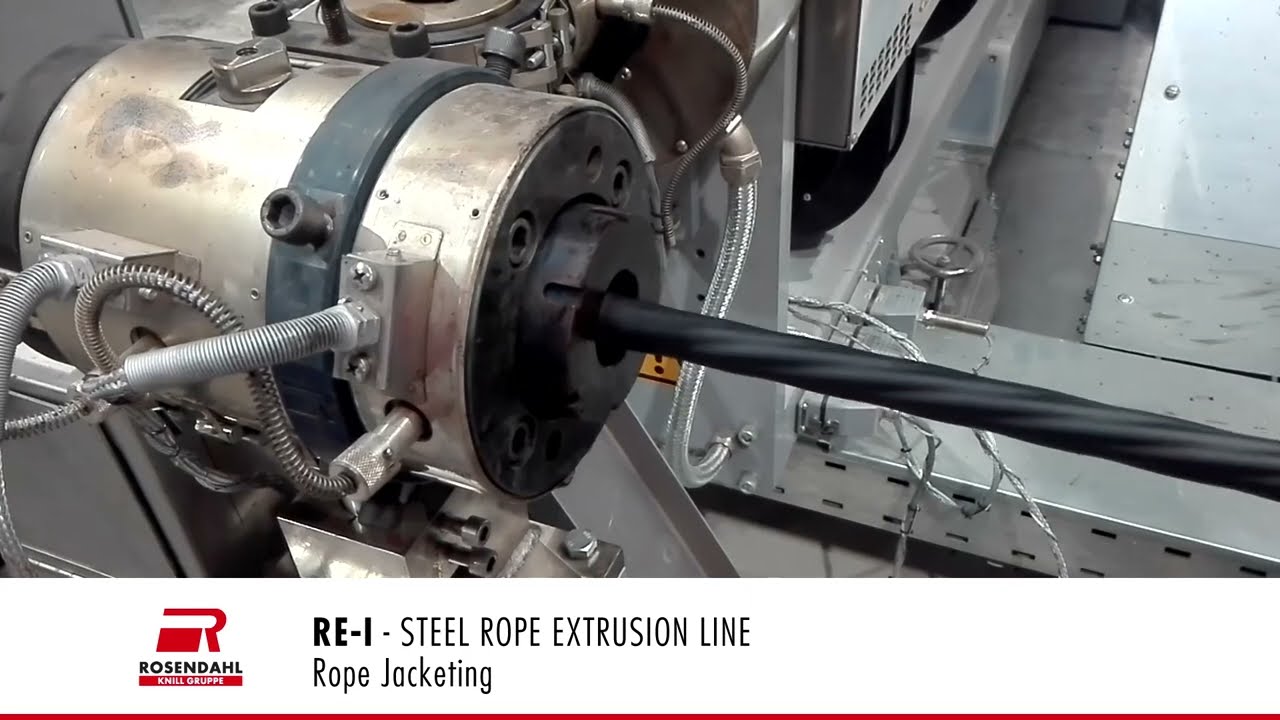 Steel rope extrusion line by Rosendahl Nextrom