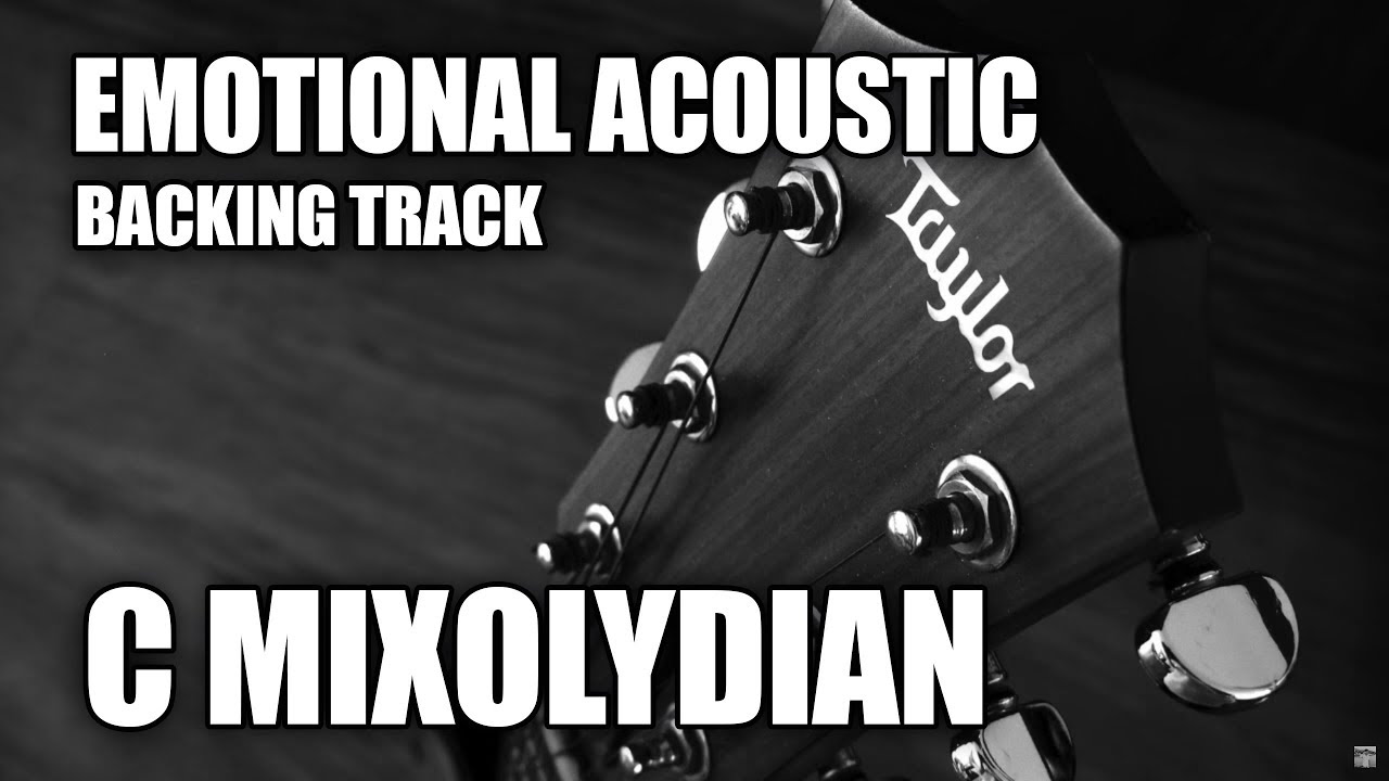 Emotional Acoustic Ballad Guitar Backing Track In C Mixolydian