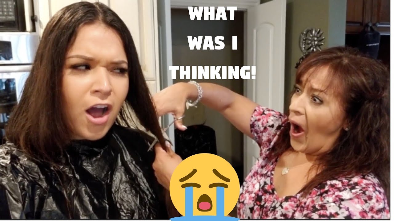 My mom cuts my hair!