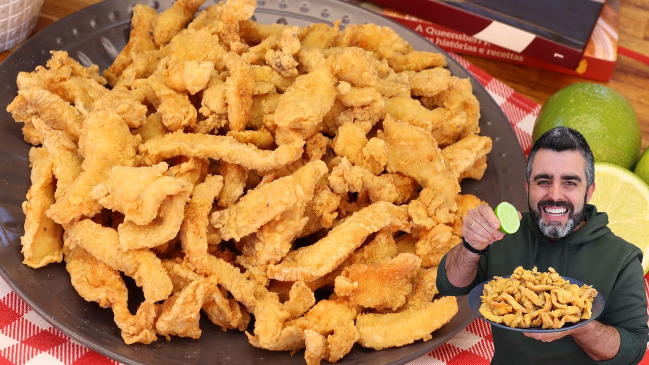 FRANGO FRITO SUPER CROCANTE - DELICIOSO E FÁCIL - ISCAS DE FRANGO - Receitas de Pai