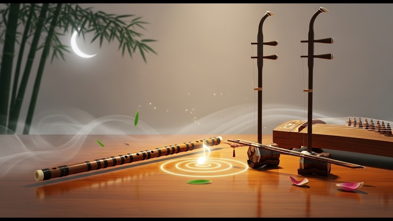 Sky Heal Your Soul with Deep Sleep Music Chinese Instrumental 🌿 Guzheng & Erhu Peaceful Night Sounds