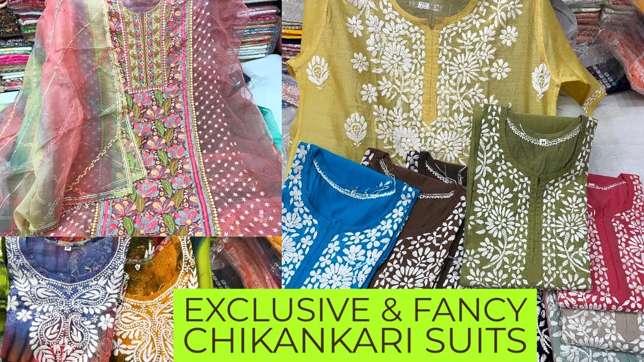 Super Elegant & Exclusive Chikankari Kurtis & Suits at Aaradhya Chikan Arts, Lucknow. 1 Piece Avail.