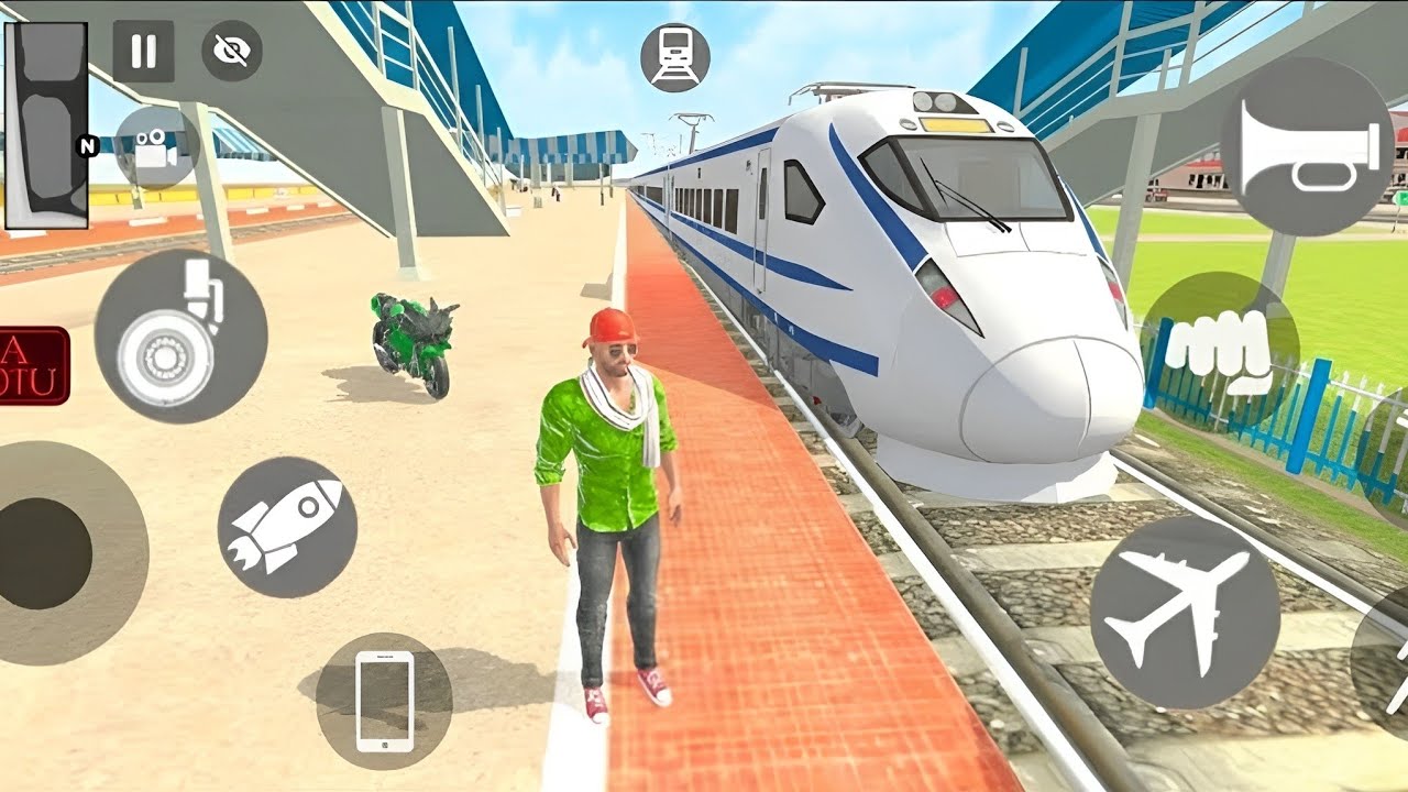 New Aeroplane train Theft Auto simulator railway station in Indian Aeroplane train Gadi Wala Game 