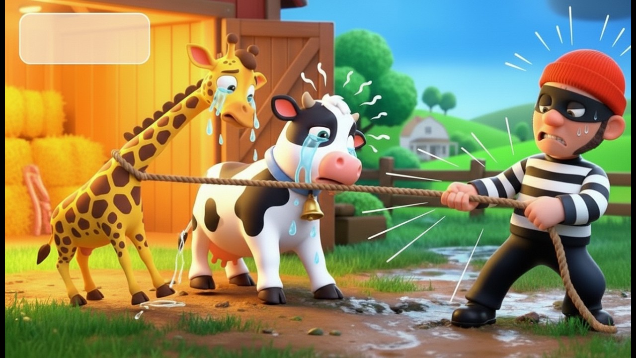 Thief at Old MacDonald Farm! 😱 All the Zoo Animals are Gone! 🐎🐄 Police Officers Save the Day 👮‍♂️
