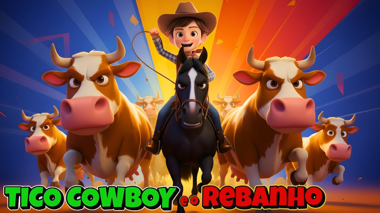 Tico Cowboy na Comitiva do Gado 🤠🐄 | Música Infantil da Fazenda