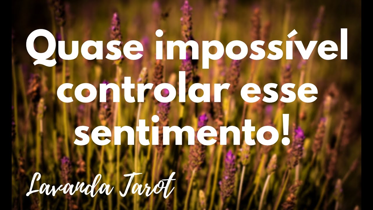 #tarot 💜🪻Quase impossível controlar esse sentimento! 💜🪻