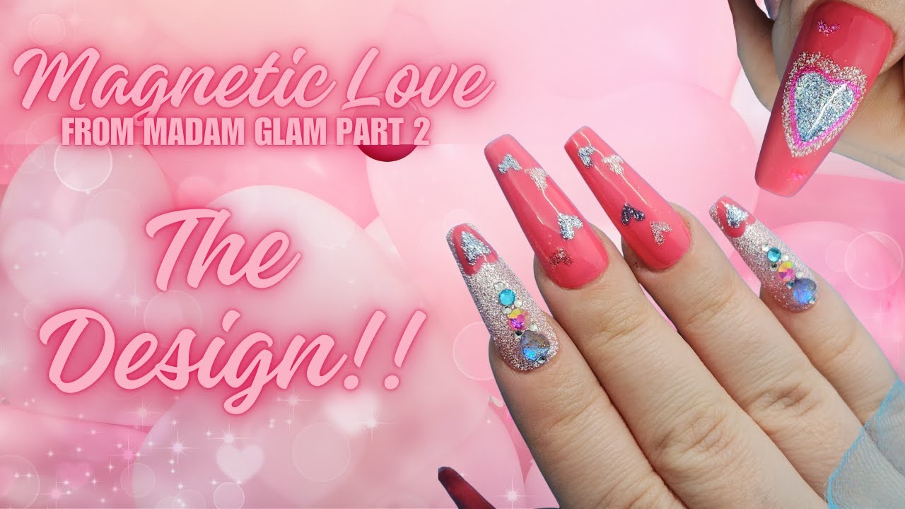 Magnetic Love Part 2: The Design | Cat Eye Valentines Nails | Heart French Tip Nails