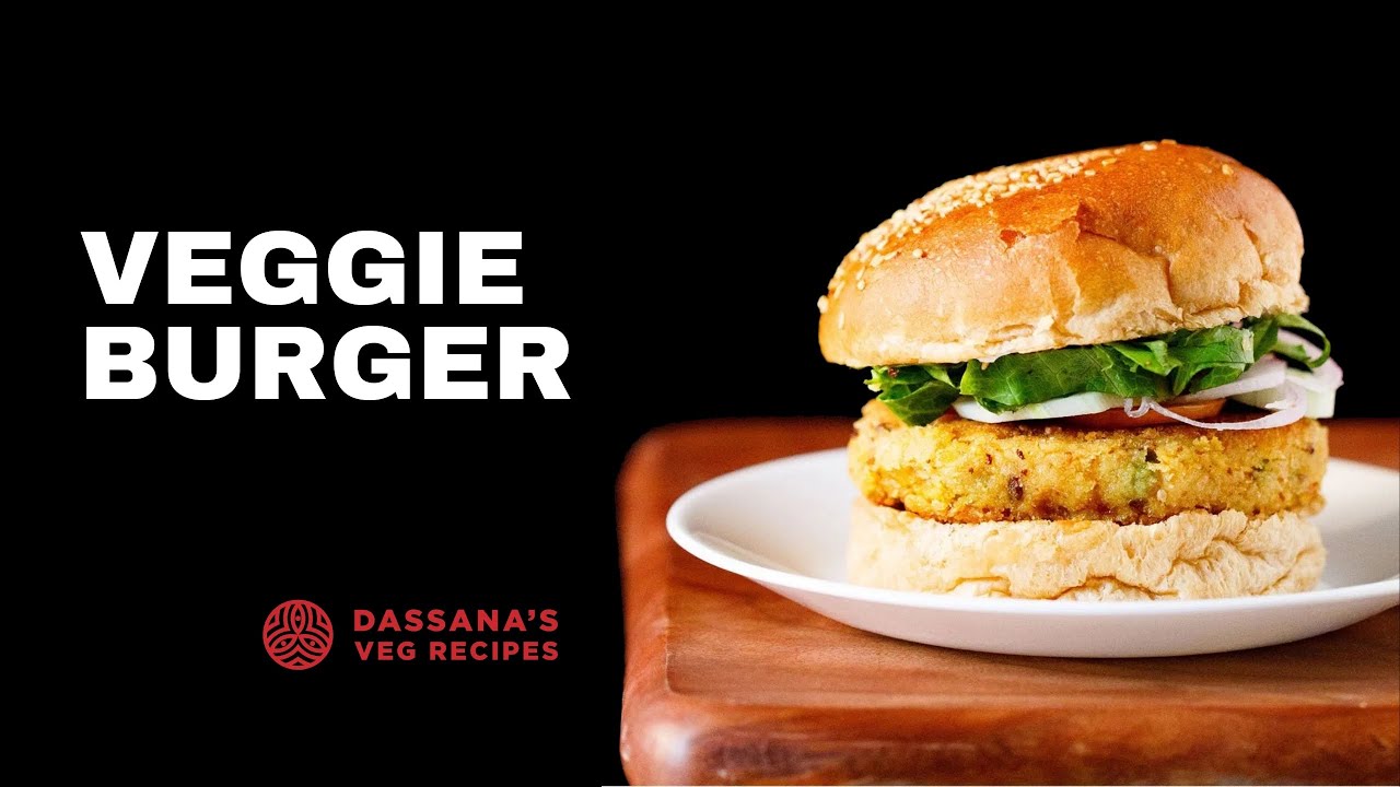 Veg Burger Recipe | Vegetarian Burger with Mix Vegetable Patty | Homemade Veggie Burger Recipe