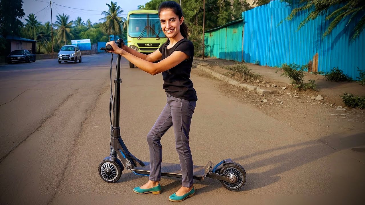 DIY 2-Wheel Drive Electric Scooter Using Hoverboard Motors & 48V Battery!