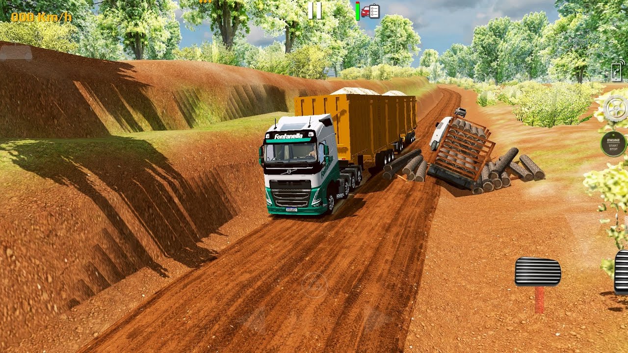 7.1] Realistic Offroad Volvo Double Trailer - [W.T.D.S]Gameplay #est2 #games #simulator #truckgames 