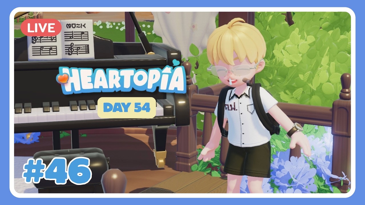 Day 54 มาเดินเล่นจับแมลงต่อครับ Heartopia💙 #46