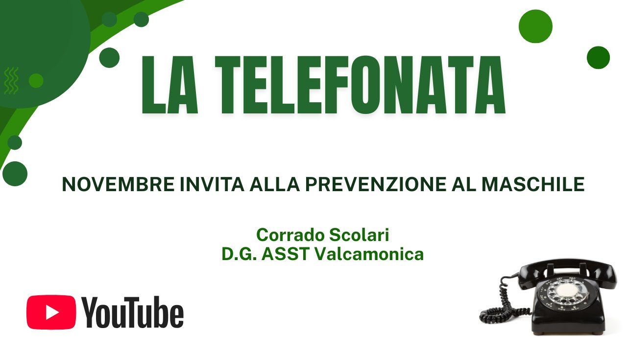 Novembre invita alla prevenzione maschile