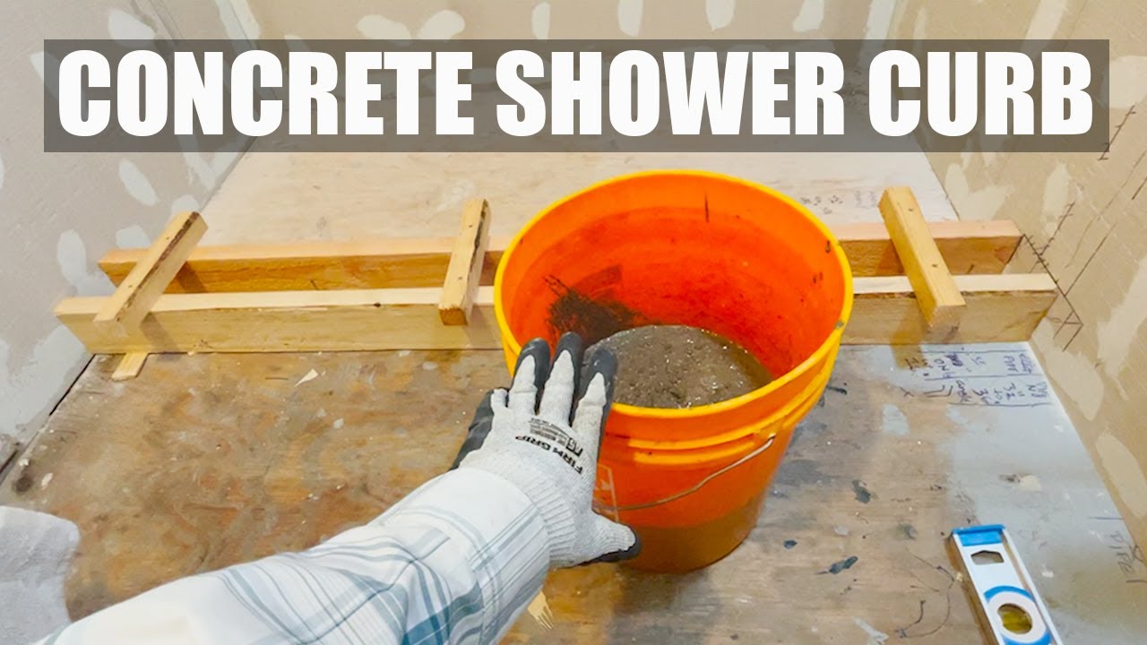 DIY CONCRETE Shower Curb is EASY, CHEAP & STRONGER than other methods