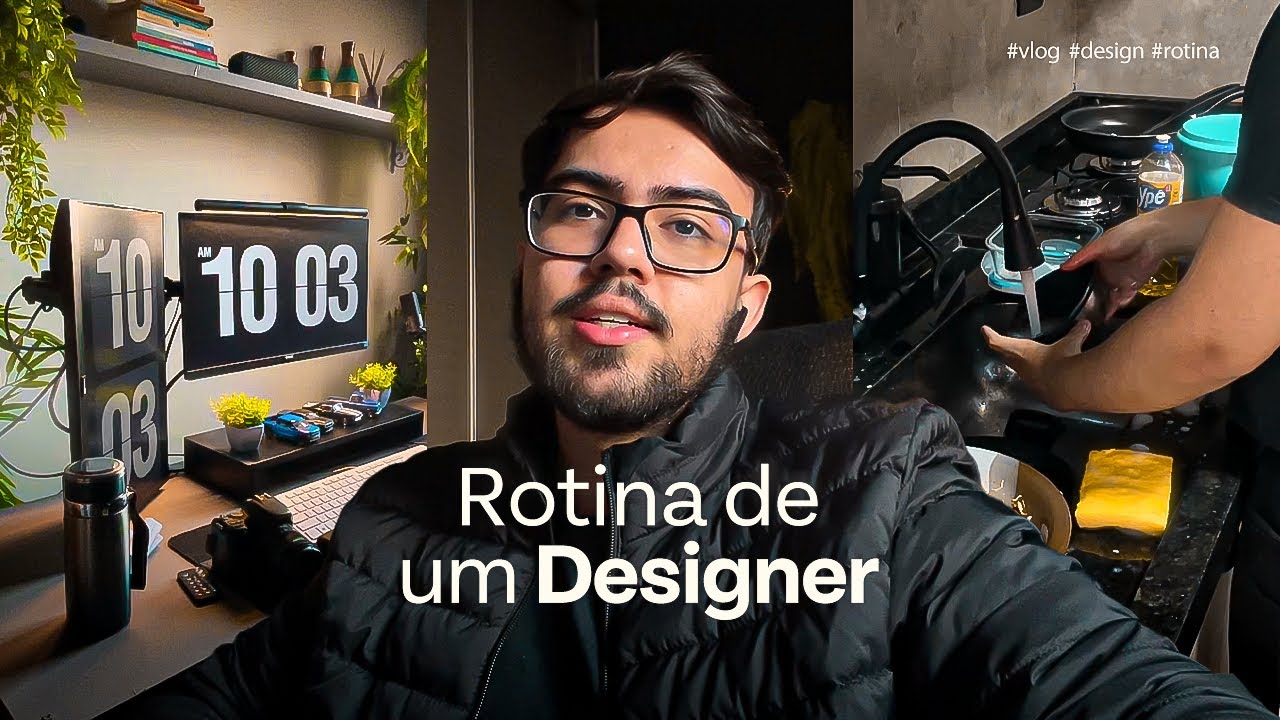 Rotina de um DESIGNER morando sozinho | VLOG