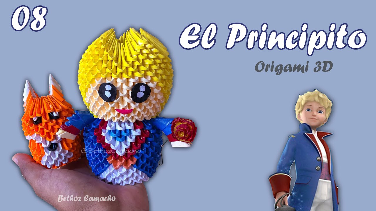 Cómo  Hacer al Principito en Origami 3D facil  - Bethoz Camacho
