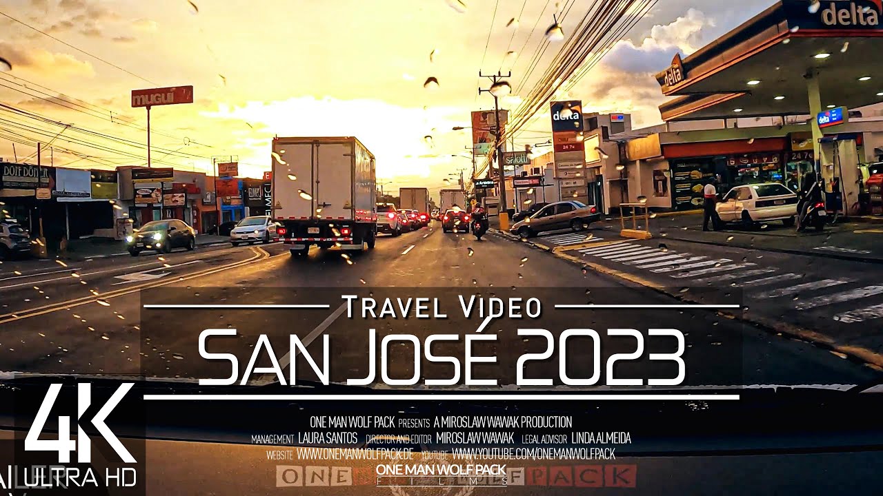 【4K 60fps】🇨🇷 &frac34; HOUR RELAXATION FILM: 🚗 &laquo;Driving in San Jose (Costa Rica)&raquo; Ultra HD 📺 UHD 2160p TV