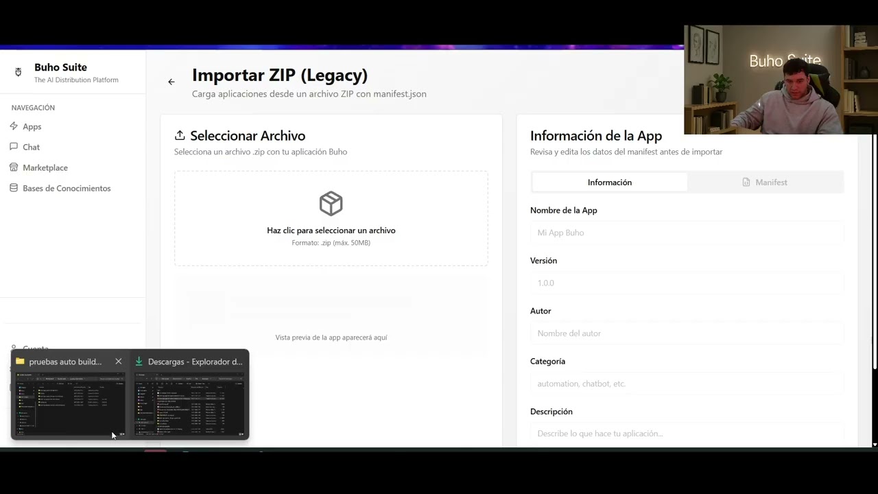 Tutorial Buho Suite | Importar App IA con nuevo auto builder | Nunca fue tan fácil