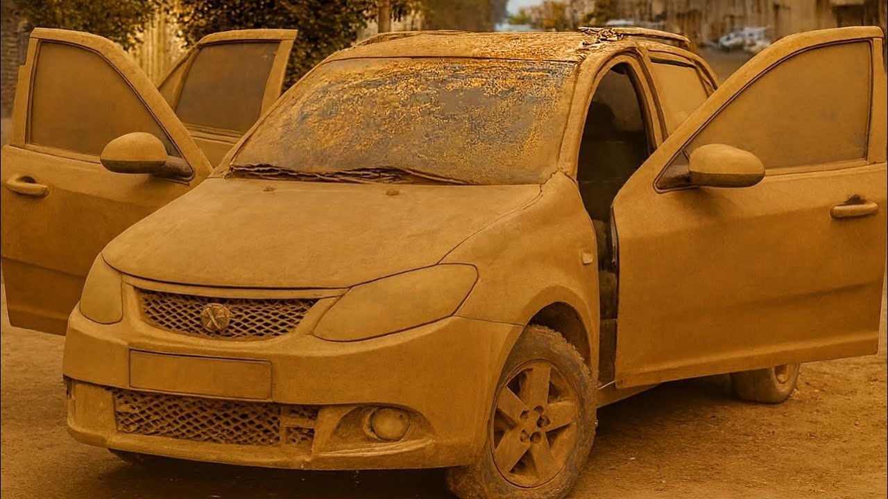 Details of washing a muddy and dirty car that is hard to clean🤮