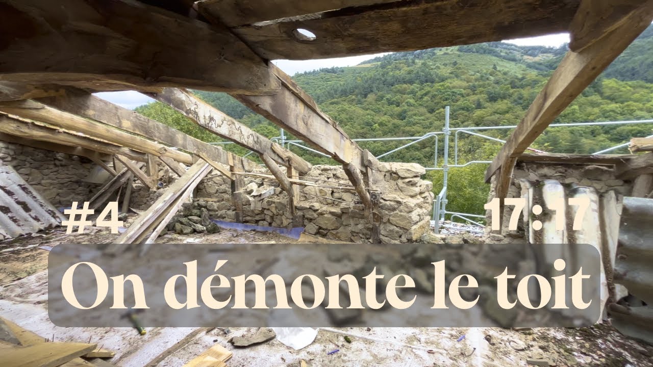 #4 🏡On termine le coin chemin&eacute;e et on commence &agrave; s&rsquo;occuper du toit.