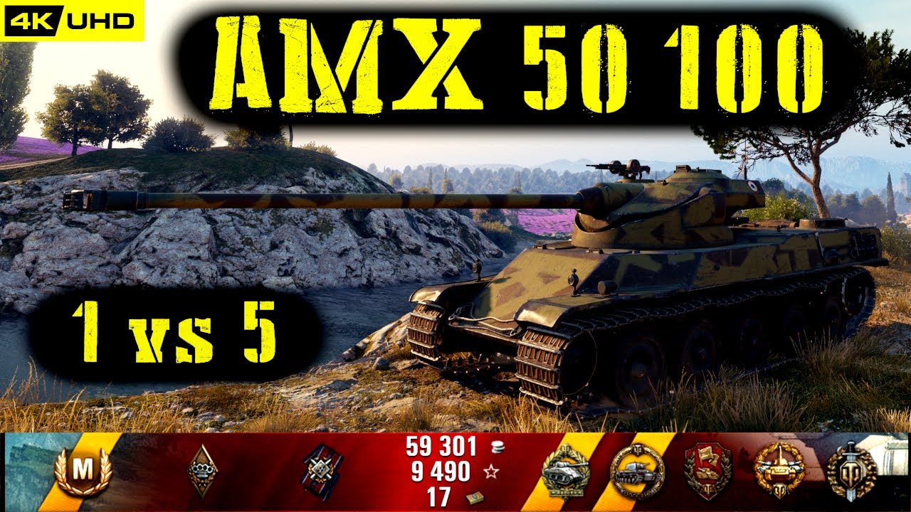 World of Tanks AMX 50 100 Replay - 9 Kills 6.5K DMG(Patch 1.4.1)