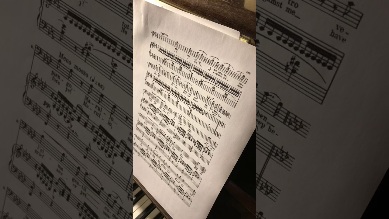 Семинар online Verdi Aria Rigoletto Cortigiani Piano score for recital Верди Ария Риголетто клавир