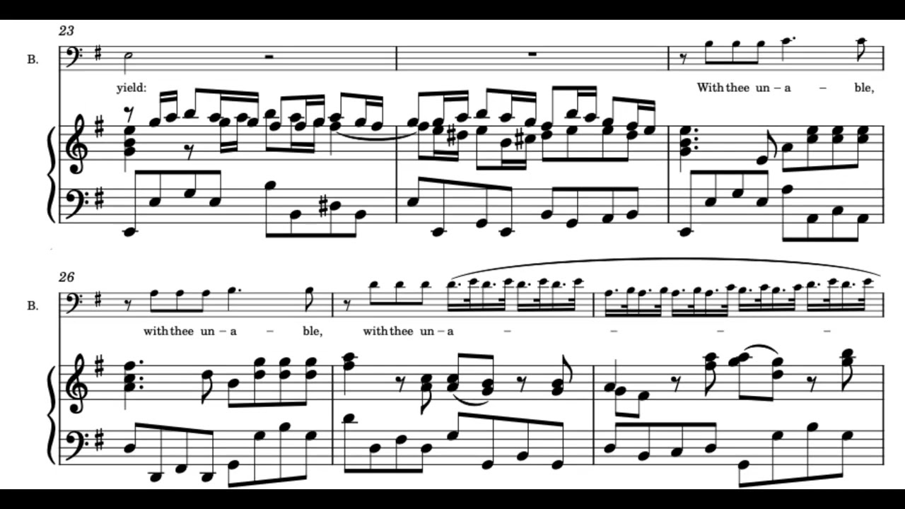 Wondrous Machine! (Hail! Bright Cecilia - H. Purcell) Score Animation