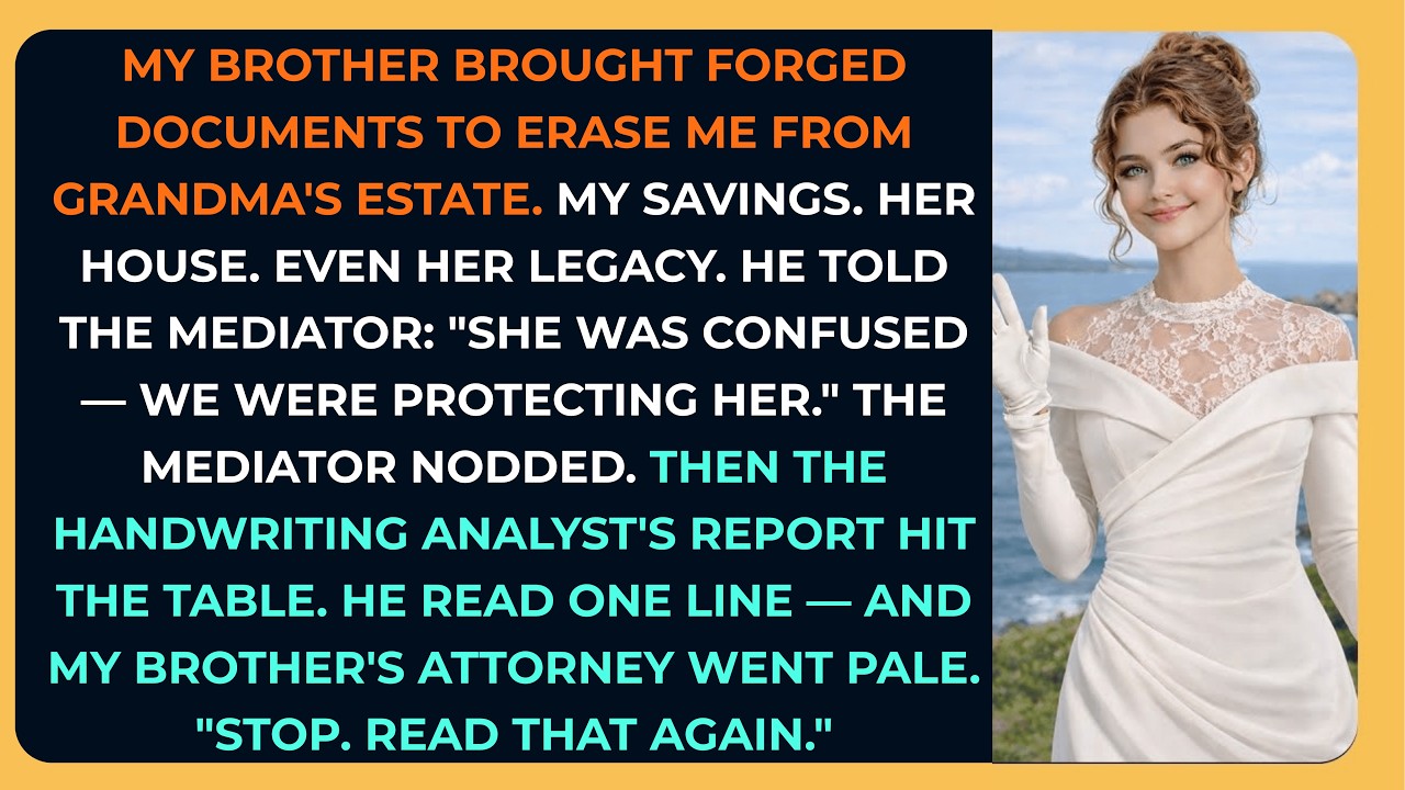 My Brother Forged Grandma's Will To Erase Me From Everything She Owned, Until The Mediator Read...