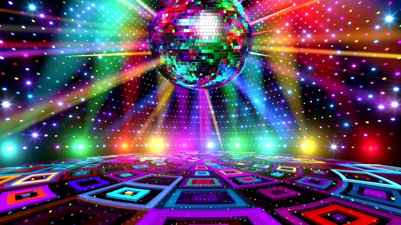 4K Screensaver | Colorful Disco Ball Spinning on Neon Light Stage | 8 Hours (No Sound)